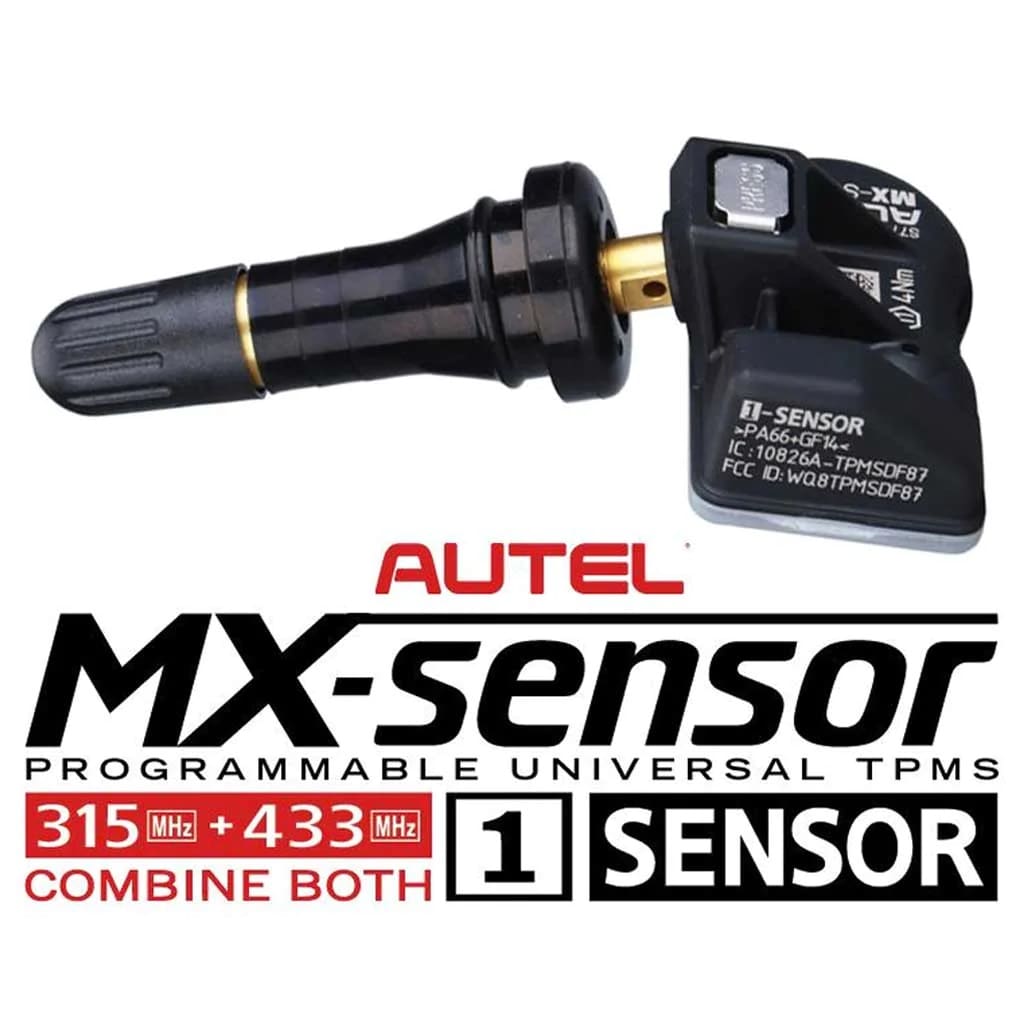 Capteur Autel TPMS MX-Sensor - Capteur Pneu Double Fréquence 315/433 MHz Universal Valve Métal